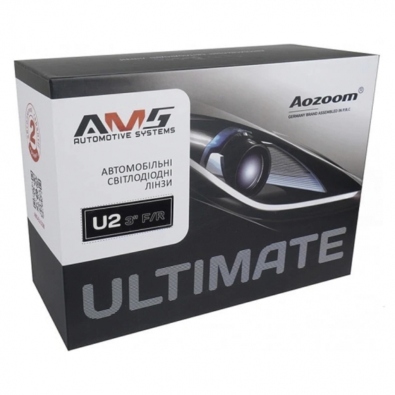 Автомобильные LED (светодиодные) линзы AMS Ultimate U2 3.0" F/R